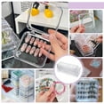 thumbnail image 5 of 12pcs Press On Nail Storage Box 3.4x3.3'' Nail Packaging Organizer Beads Organizer Box Acrylic Display Case with 30pcs Adhesive Double Sided Tape, 5 of 5
