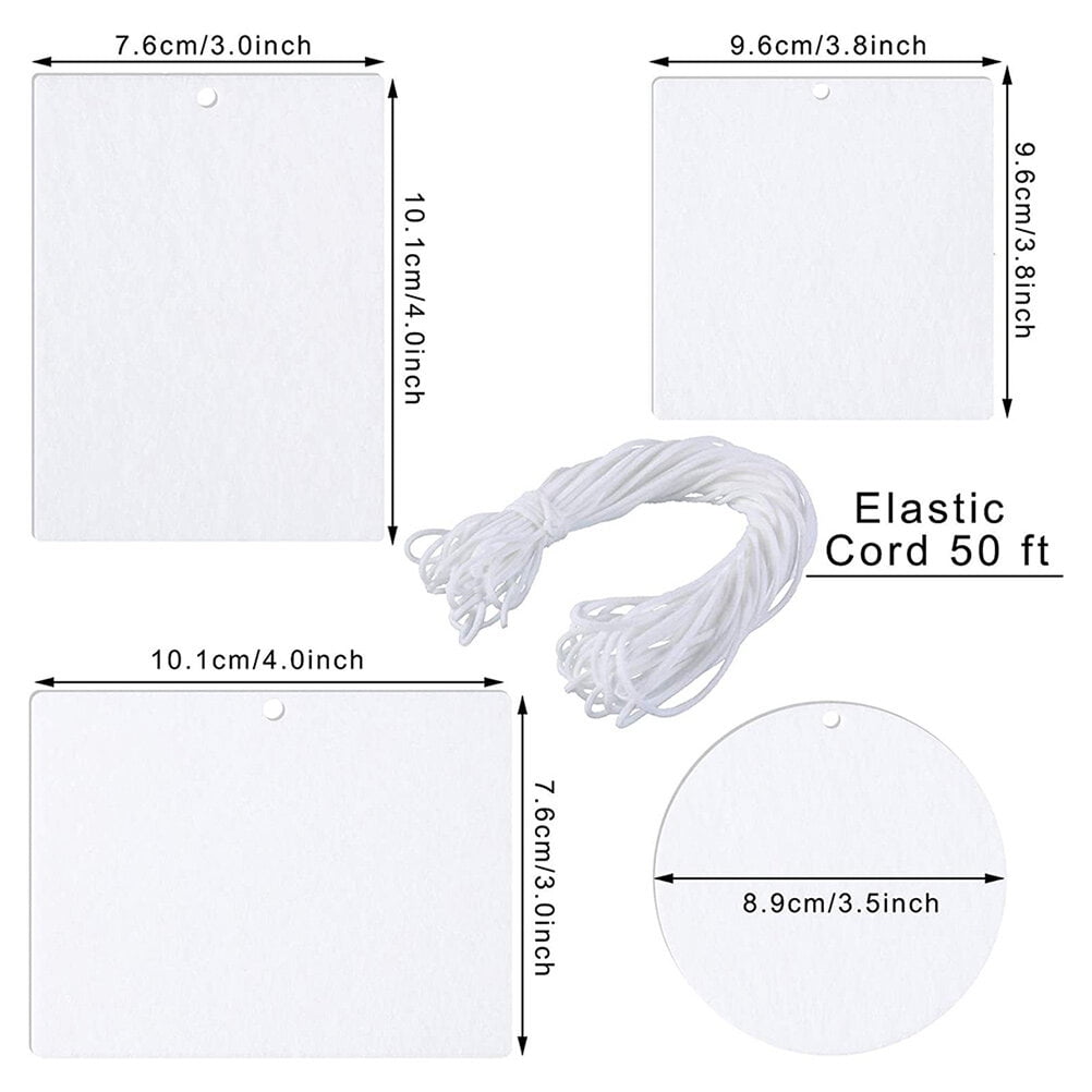 1 Set of DIY Sublimation Car Air Freshener Blanks Felt Air Freshener