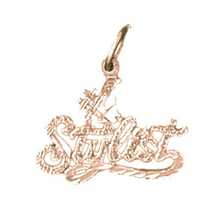 14K Rose Gold #1 Stylist Pendant - 18 mm