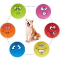 thumbnail image 1 of Juguetes chirriantes para perros con cara sonriente, bolas chirriantes de látex suave para cachorros, perros pequeños, 6 piezas/juego, juguetes chirriantes para perros de látex, masticación, 1 of 5
