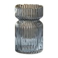 thumbnail image 1 of Macetero florero de cristal gris, decoración de botellas, organizador moderno, florero ligero, decoración del hogar de lujo para oficina, restaurante, 1 of 8