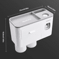 thumbnail image 2 of Porta Cepillos Dentales Pared Con Dispensador De Pasta Xtellar blanco, 2 of 3