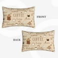 thumbnail image 4 of Balery Coffee Time Pillow Covers,Bed Pilowcases,Reversible Plush Throw Pillow Covers End Pillow Encasement,Pillow Case - 16"X24", 4 of 9