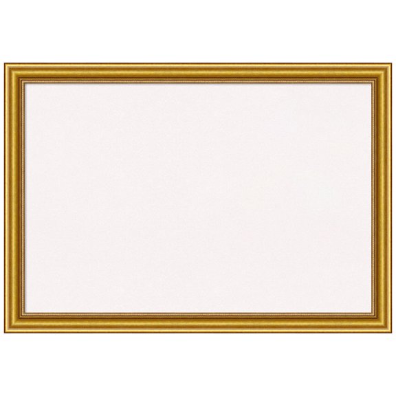 Amanti Art White Cork Board Wood Framed Townhouse Gold Bulletin Board 40 in. x 28 in.