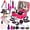 Red, variant on AJZIOJIRO Girls Pretend Play Makeup Sets with Cosmetic Bag for Little Girls Birthday Gift Age 4 5 6 7 8+(Not Real Makeup)