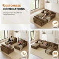 thumbnail image 5 of Homall 141" Cloud No Assembly Required Boneless Sectional Couch Modern Modular Sofa with U-Shapet Couches for Living Room Bedroom with Deep Seat,Brown, 5 of 10