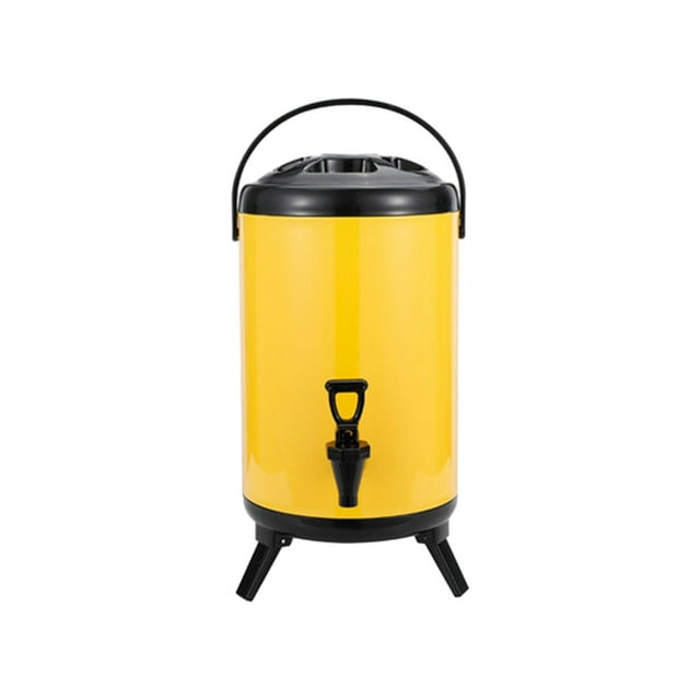 Cateissary Barriles aislantes de acero inoxidable de gran capacidad para almacenamiento de té imprescindibles para los amantes del té Teteras amarillo