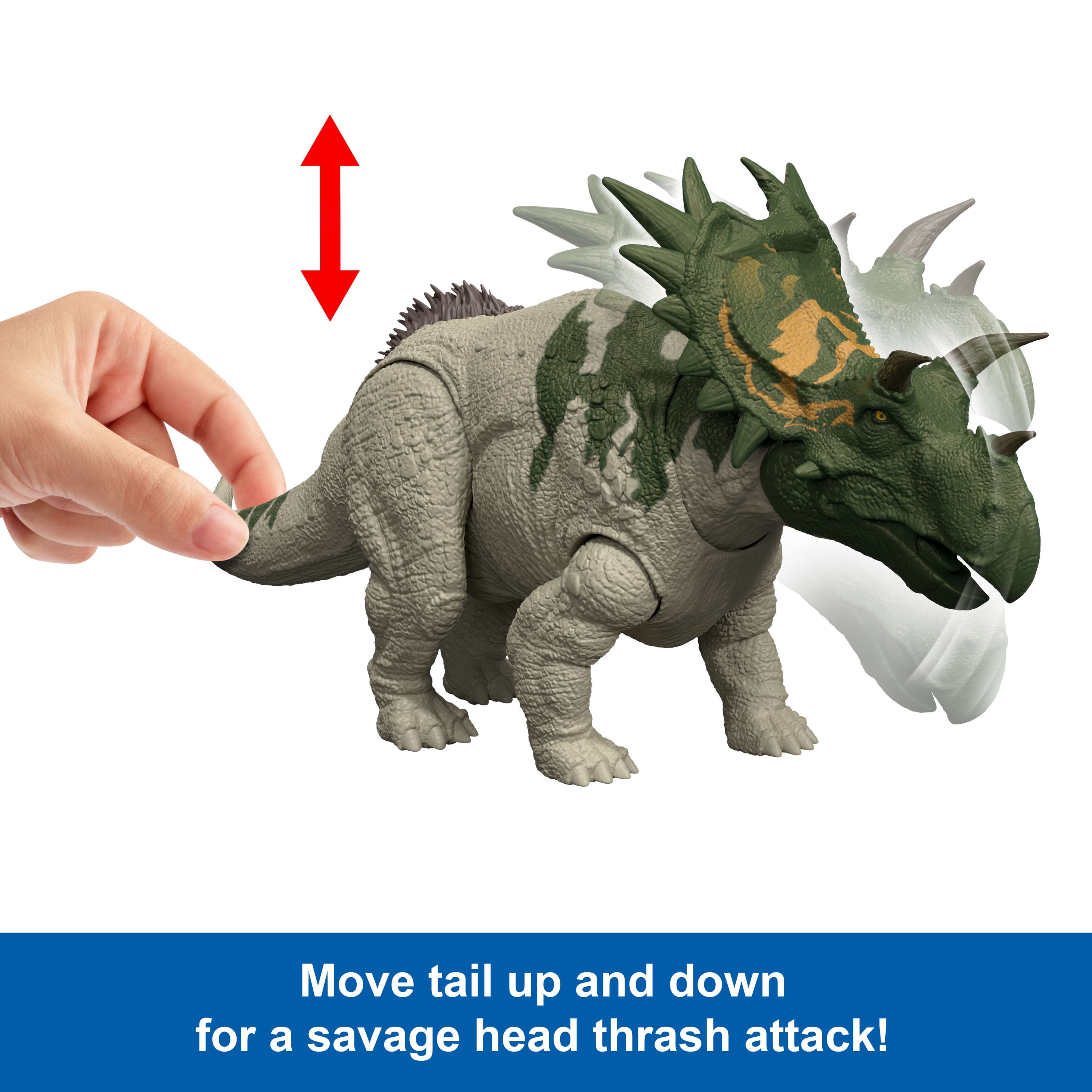 Jurassic World Rebirth Wild Roar Spiclypeus Dinosaur Toy, Tail Controlled Attack Chomp & Sound