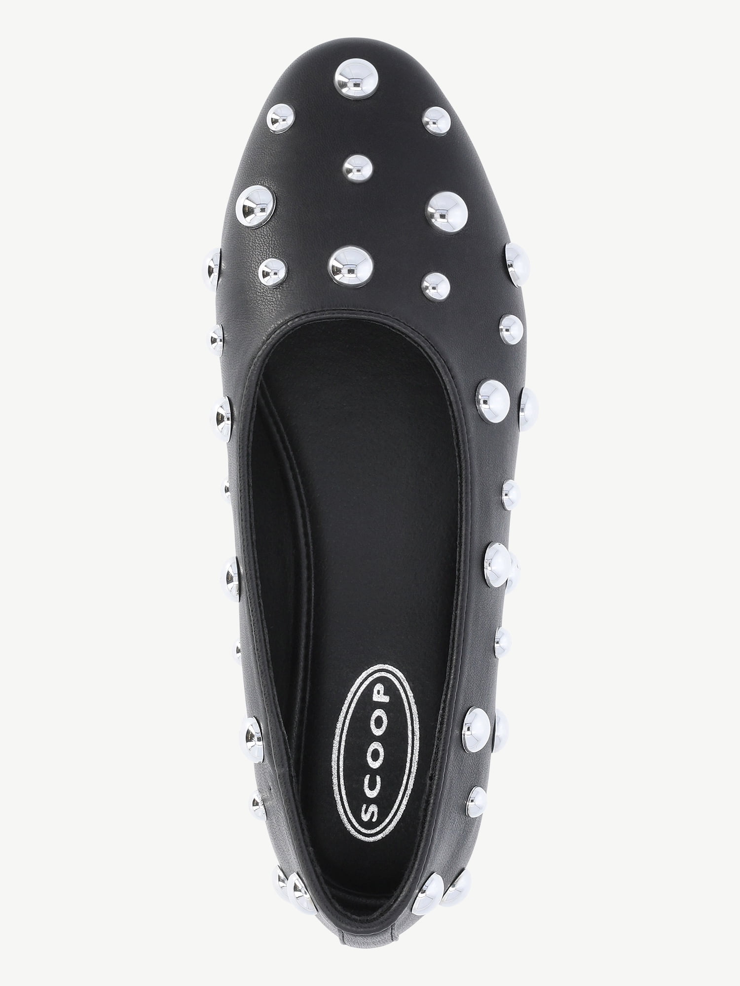 Scoop Women's Studded Faux Leather Ballet Flats