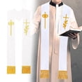 thumbnail image 3 of Jiibva Double Sided Stole with Tassels Church Clergy Stole Church Scarf for Officiant Priest, 3 of 7