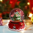 thumbnail image 5 of Light-Up Christmas Snowman Crystal Ball, Resin Desktop Ornament with Christmas Tree Design, Decorative Gift for Holiday Decor, 5 of 5