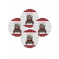 thumbnail image 7 of 15 Inch Round Placemats Set of 4, Christmas Truck Non Slip Heat Insulation PP Table Mats, Xmas Snowflakes Winter Plaid Tree Wooden Washable Place Mats for Kitchen Dining Party Table Decor, 7 of 7