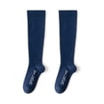thumbnail image 2 of Neinkie 1 Pair Compression Stockings Striped Stretchy Long Tube Anti-Fatigue Sporty Socks for Running Climbing Riding, 2 of 7