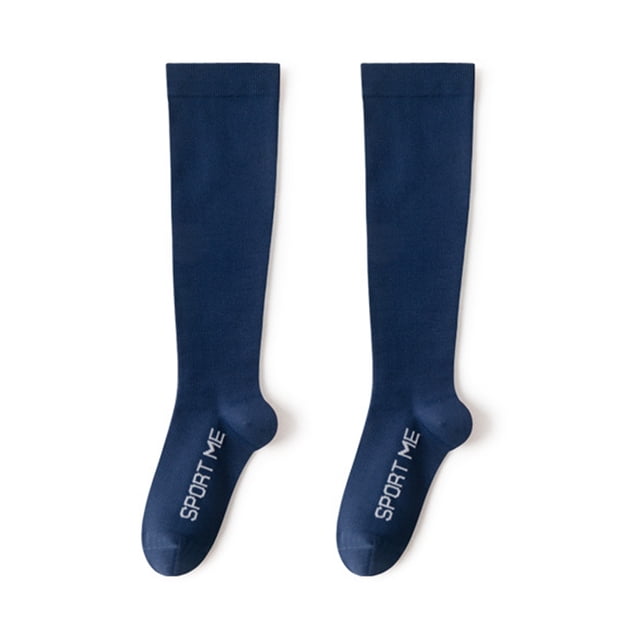 Visland 1 Paire Bas de Compression Rayé Extensible Long Tube Anti-Fatigue Chaussettes Sportives pour l'Escalade de Course à Pied