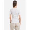 thumbnail image 6 of Women's Summer Scoop Neck Short Sleeve T-Shirts Ribbed Knit Slim Fitted Casual Basic Top, 6 of 6