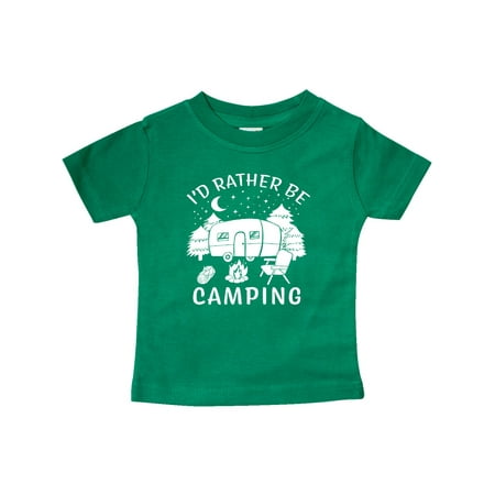 

Inktastic I d Rather Be Camping Gift Baby Boy or Baby Girl T-Shirt