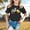 Black, variant on Girls Short Sleeve Tee Cartoon Prints T Shirt Round Neck Tops Classic Daily Wear Yellow 8-9 Years