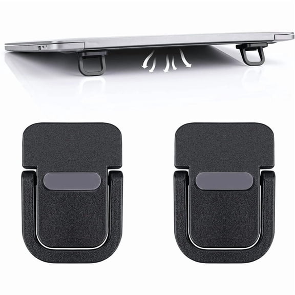 2PCS Portable Keyboard Riser, Self-Adhesive Mini Laptop Stand Invisible Computer Keyboard Stand for Desk, Laptop Feet