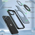 thumbnail image 3 of Detck Invisible Stand Magnetic Case for iPhone 14 Pro Max, Compatible with MagSafe, Military Grade Shockproof Translucent Matte Scratchproof Magnetic Stand Kickstand Ring Holder Case,Black, 3 of 6