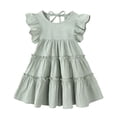 thumbnail image 6 of Shachafan Girls Tiered Party Dress With Ruffle Sleeves And Pleated Design For Summer Occasions Girl Dresses 5, 6 of 6