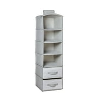 Parent's Choice 6 Shelf Fabric Closet Organizer, Grey