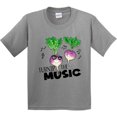 thumbnail image 3 of Inktastic Turnip the Music Partying Vegetables Youth T-Shirt, 3 of 5