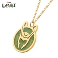 thumbnail image 2 of Marvel Loki Helmet Pendant Necklace, 2 of 2