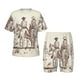 thumbnail image 1 of Fotbe Two Cowboys Riding Horses In The Desert Pijama Estampada de 2 Piezas para Niños – Ropa de Dormir de Manga Corta Cómoda para Niños y Niñas, Camiseta y Shorts de Algodón-3X-Large, 1 of 6