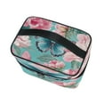 thumbnail image 3 of DIXRUYEE Train Case Cosmetics Organizer Fashion Teal Wings Printed Size: 9x6.2x6.5 in, 3 of 5