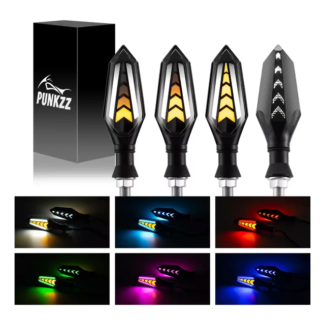 4pcs Direccionales Led Para Moto Secuencial Indicador Luces