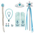 thumbnail image 3 of Princess Elsa Anna Accessories Gloves Wand Crown Jewelry Set Wig Braid For Snow White Princess Dress Clothes Cosplay Accessories, 3 of 5