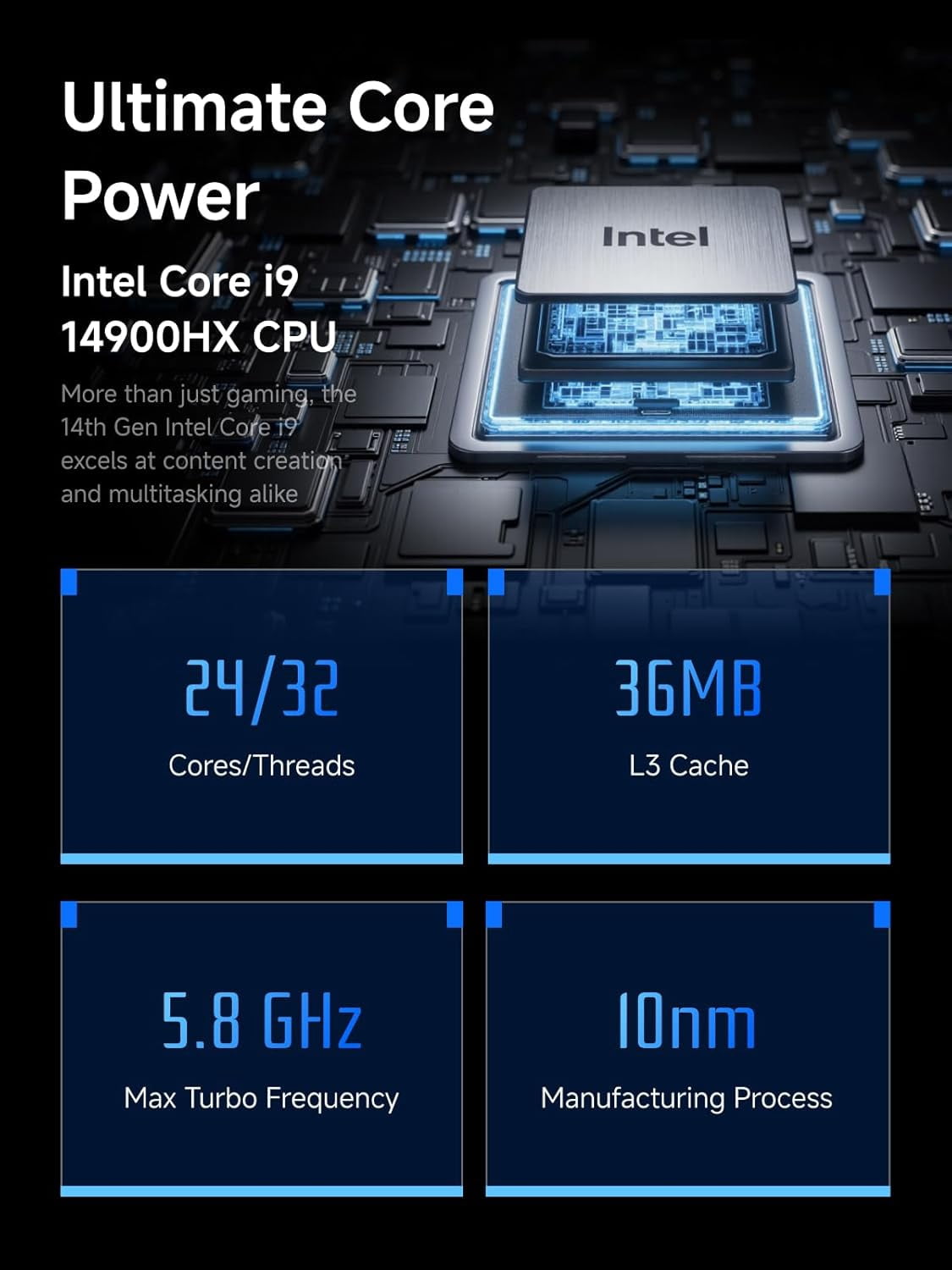 MINISFORUM G7 Pro Mini PC Core i9-14900HX(24C/32T, up to 5.8GHz) Barebone Without Storag/OS Desktop Computer, HDMI2.1+USB4 Video Output, 2X SSD Slot, 3X USB3.2, WiFi 7, BT5.4, RTX 5070 Gaming PC
