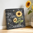 thumbnail image 2 of Retro Sunflowers Canvas Wall Art for Living Room, Yellow Flower You Are Sunshine Bees Poster Print Painting for Bedroom Office Home Decoration Wall Pictures Prepare To Hang 16"x16", 2 of 9