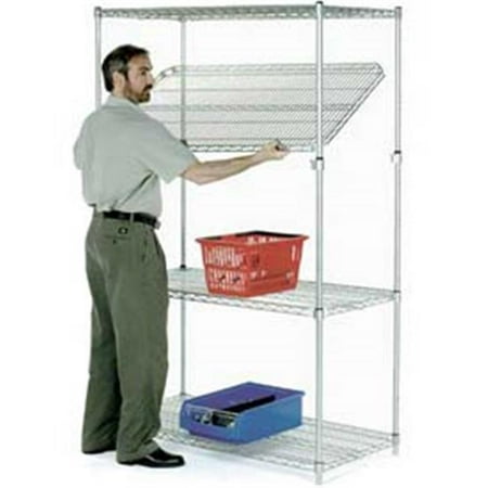 

Nexel 24728AZ Poly-Z-Brite Quick Adjust Wire Shelving Clear Epoxy - 72 x 24 x 86 in.