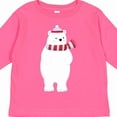 thumbnail image 4 of Inktastic Polar Bear, Cute Bear, Bear with Scarf, Hat Boys or Girls Long Sleeve Toddler T-Shirt, 4 of 5
