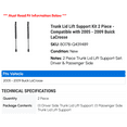 thumbnail image 2 of Trunk Lid Lift Support Kit 2 Piece - Compatible with 2005 - 2009 Buick LaCrosse 2006 2007 2008, 2 of 2