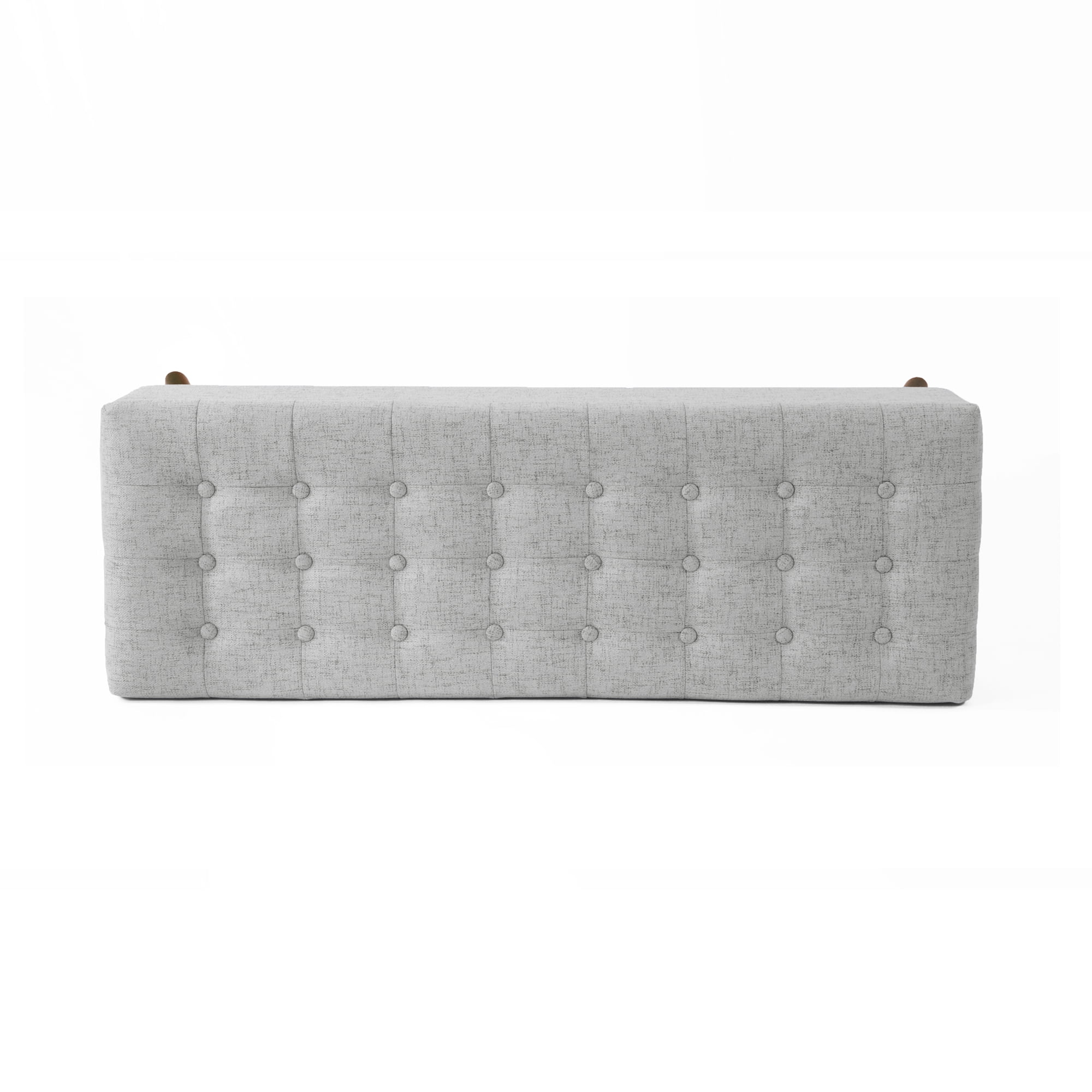 HomePop Modern Tufted Storage Bench, 48"W x 16.25"D x 18.5"H, Gray