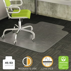 Computex Anti Static Vinyl Lipped Chair Mat For Carpets Up To 3 8