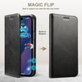 thumbnail image 5 of Case for iPhone 15, Luxury PU Leather Wallet Folio Phone Case with Kickstand Card Holder Magnetic Flip Shockproof Protective Cover for iPhone 15 (6.1 inch), Black, 5 of 8