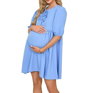 OYang Women's Maternity Dresses Boho Strapless Summer Casual Floral Maxi  Dress Red-2XL - Walmart.com