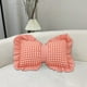 thumbnail image 1 of Almohada de Poliéster con Lazo a Cuadros | Cojín de Sofá 2 En 1 y Almohada de Apoyo para La Cintura | 50 X 30 Cm | Regalo para El Día de La Madre | Rosa, Negro y Verde, 1 of 6