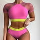 thumbnail image 5 of Nuevo bikini sexy de cintura alta con traje de baño de malla, 5 of 7