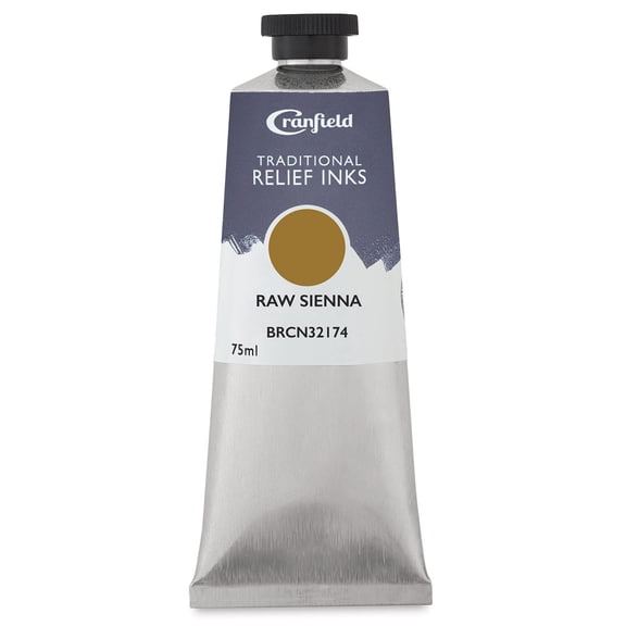 Cranfield Traditional Relief Ink - Raw Sienna, 75 ml