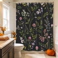 thumbnail image 2 of Spring Floral Shower Curtain, Waterproof Shower Curtains for Bathroom, Elegant Pastoral Flowers Farmhouse Washable Fabric Bathtub Curtain Set Bath Decor with 12 Hooks Stall 36"x72", 2 of 8