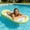 Yellow, variant on Inflatable Pool Float Hammock Lounge Chair, Water Floating Raft with Headrest for Pool Lake Beach Relaxation(Green,160X82X30CM)