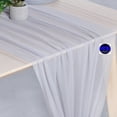 thumbnail image 4 of MDS pack of 20 Wedding 29 x 120 inches Sheer chiffon Table Runner for Rustic Boho Wedding Banquet Decor for 10Ft Table Runners - Cool gray, 4 of 6