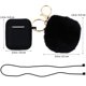 thumbnail image 3 of 1 juego de funda de silicona para auriculares inalámbricos con llavero compatible con Airpods 1/2, 3 of 5