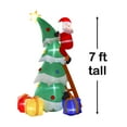 thumbnail image 6 of 7 Ft Christmas Inflatable Outdoor Decoration Christmas Blow Up Yard Decorations Santa Claus&Christmas Trees with  Colorful LEDs for Holiday Christmas Party Garden, 6 of 8