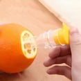 thumbnail image 2 of 2pcs Manual Lemon Juice Squeezing Plastic Citrus Juicer Fruit Pouring Tool Yellow + Green, 2 of 4