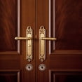 thumbnail image 5 of Uxcell Door Hole Cover Plate Zinc Alloy Wave Round Deadbolt Cover Plate Door Reinforcement Plate for Door Hole Filling Chrome Plated, 5 of 6